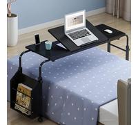 Mesa para cama con ruedas y tablero inclinable, escritorio para computadora de altura ajustable, estación de trabajo de pie, bandeja para alimentos, mesa médica rodante para el hog