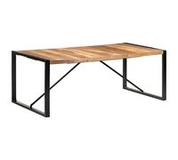 Mesas de comedor - Tavolo da pranzo 200 x 100 x 75 cm, in legno massello di acacacia, realizzato a mano, lucido, dipinto, laccato, robusto tavolo da pranzo per sala da pranzo, cucina