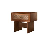 Mesas De Noche Para Dormitorio Comodino in rattan di legno in stile Wabi-sabi, piccolo mobiletto for soggiorno in famiglia, mobiletto portaoggetti for camera da letto Comodino/comodino Con Cassetti