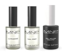 MESAUDA KIT GEL POLISH SEMIPERMANENTE UNGHIE 3PZ BASE & TOP 14ML - NAIL PREP 14ML - ULTRABOND 14ML PRIMER SGRASSATORE NAILS