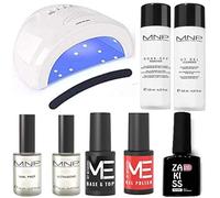 MESAUDA KIT SEMIPERMANENTE per UNGHIE SMALTO GEL POLISH FORNETTO LED 48W + BASE & TOP + ULTRABOND + SOAK OFF REMOVER + CLEANSER SGRASSANTE + NAIL PREP + Smalto MeSauda Me Rosso + OMAGGIO smalto 10 Ml