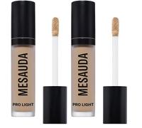 Mesauda Pro Light Concealer N40 Correttore Fluido Ad Alto Potere Idratante (Confezione da 2)