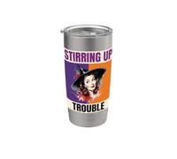 Mescolando problemi Vintage Strega Pinup Art Bicchiere termico in acciaio inox doppia parete