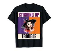 Mescolando Problemi Vintage Strega Pinup Art Maglietta