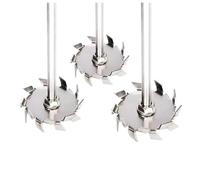 Mescolare il pappagallo, Agitatore a disco a denti di sega in acciaio inossidabile 304 con asta agitazione, 30-120 mm(50mm disk with rod)