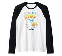 Mescolata! It Up - Divertente Bicchiere da Cocktail con Maglia con Maniche Raglan