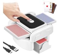 Mescolatore Carte da Gioco Automatico per 1-2 mazzi, Mischia Carte Elettrico con modalità automatica e manuale a una pressione, Ricaricabile per Poker UNO Blackjack Skip-BO Phase 10 Texas Hold'em