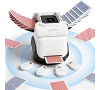Mescolatore di carte con distributore, rotazione a 360° per 1-4 mazzi, mescolatore e distributore automatico di carte Per 2-8 giocatori, con 4 telecomandi, ricaricabile, silenzioso per poker, UNO