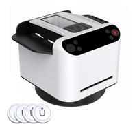 Mescolatore e distributore automatico di carte 2 in 1, distributore di carte rotante a 360° per 1-12 giocatori, mescolatore di carte programmabile per giochi da tavolo Poker UNO white