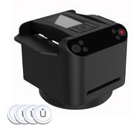 Mescolatore e distributore automatico di carte 2 in 1, distributore di carte rotante a 360° per 1-12 giocatori, mescolatore di carte programmabile per giochi da tavolo Poker UNO black