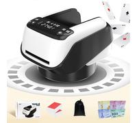 Mescolatore e distributore Automatico di Carte 2 in 1, Macchina per mescolare e distribuire Le Carte con Rotazione a 360°, mescolatore e distributore di Carte da Gioco Ricaricabile per Giochi