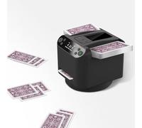 Mescolatore e distributore automatico di carte 2 in 1: mescola 2 mazzi, rotazione di 360°, molteplici modalità di distribuzione, controllo touch for poker, feste in famiglia e club