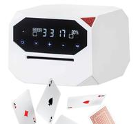 Mescolatore E Distributore Automatico Di Carte, Macchina For La Distribuzione Con Rotazione A 360° O 180°, Silenzioso, Alimentato A Batteria Ricaricabile, Supporta 8 Giocatori(White)