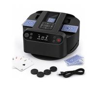 Mescolatore e mazziere automatico di carte con rotazione di 360 gradi | Corpo in Abs, Poker e Giochi di Società, Mischia e Distribuisci, Display Oled, Batteria da 5200Mah