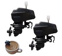 Mescolatore per caffè a motore per barca, 2 pezzi, miscelatore per caffè elettrico a motore per barca, divertente motore automatico per barche fuoribordo, agitatori per caffè per bevande calde,