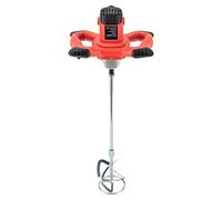 Mescolatore per malta, 220 V, 1500 W, 6 marce, miscelatore portatile regolabile, malta, miscelatore per calcestruzzo, a forma di S, doppio foglio filettato per fango di cemento, carne, rivestimento