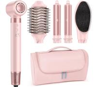 MESCOMB 5 in 1 Air Styler & Spazzola Asciugacapelli, 110000 RPM Multifunzione Asciugatura Rapida, Nessun Danno Termico con Ricci, Liscio Volume con Scatola Portaoggetti Adatto per Fare Regali
