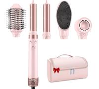 MESCOMB 5 in 1 Air Styler & Spazzola Asciugacapelli, Doppia Tensione, Nessun Danno Termico con Ricci Liscio Volume con Scatola Portaoggetti Adatto per Fare Regali, Viaggio (110V-120V/220V-240V)