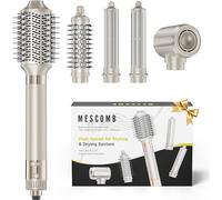MESCOMB Air Styler 5 in 1, Spazzola Asciugacapelli 110.000 RPM, Arricciacapelli Automatico Auto-Wrap, Volumizzante Lisciante, Styling Senza Danni, per Casa e Viaggio, Regalo Donna