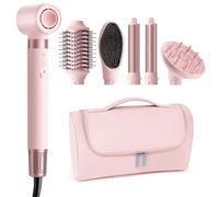 MESCOMB Air Styler 6 in 1, Asciugacapelli Ionico, Spazzola per Capelli | Arricciacapelli Automatico, Spazzola Lisciante e Volumizzante, Diffusore per Ricci, Asciugatura Rapida, Borsa da Viaggio