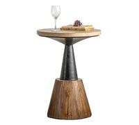 MESCXTY American Style Solid Wood Side Table, Small Round Coffee Table,Rustic End Table Night Stand Dining Table for Living Room, Cafe & Small Spaces, Apartments, B