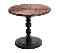 MESCXTY American Style Solid Wood Side Table, Small Round Coffee Table,Rustic End Table Night Stand Dining Table for Living Room, Cafe & Small Spaces, Apartments, C