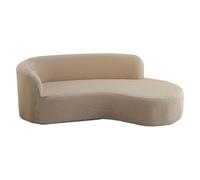 MESCXTY Copridivano Curvo semicircolare, copridivano Elasticizzato, Moderno copridivano Antiscivolo per Ristorante, Bar, Soggiorno (Cachi)