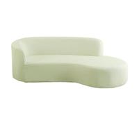 MESCXTY Copridivano Curvo semicircolare Elasticizzato, Protezione Antiscivolo per Divano Moderno a Forma di Nuvola per Ristorante, Bar, Soggiorno (Beige)