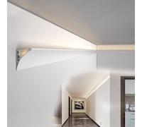 MESCXTY Cornice Decorativa per soffitto per Nascondere Le luci a LED, Canale di profilatura in Alluminio, rondella a Parete con Binario di alloggiamento a Scomparsa (17,5 m (57,4 Piedi))