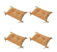 MESCXTY Cuscino per Sgabello, Cuscino Rettangolare per Sedile a Sella con 4 Lacci, Morbido Antiscivolo per Tutte Le Stagioni, Panca da Bar (4, Arancione)