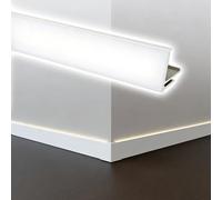 MESCXTY Kit di Illuminazione a LED Decorativo per cornici, canaline per battiscopa a soffitto e a Parete, Pannello LED lineare per armadi, librerie e Scale (Bianco, 6 m)