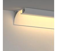 MESCXTY Kit per Sistema di Illuminazione a soffitto Senza Barra LED, Modanatura per Corona Interna, battiscopa, Copertura per Striscia Luminosa Multiuso per Pavimento/Parete (3,0 m (9,8 Piedi))