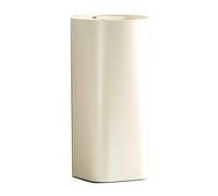 MESCXTY Lavabo da Bagno cilindrico, lavabo a Colonna in Ceramica Semplice, lavabo con Scarico a Scomparsa e Tubo, Rubinetto Opzionale (Stile: Crema,