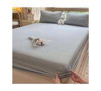 MESCXTY Lenzuola con Angoli 100% Cotone per Letto Singolo-XL, copriletti di qualità alberghiera, copriletto King Size Fresco e Traspirante in Percalle, Elastico, con Tasca Profonda (Colore: A, Quee