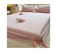 MESCXTY Lenzuola con Angoli 100% Cotone per Letto Singolo-XL, copriletti di qualità alberghiera, copriletto King Size Fresco e Traspirante in Percalle, Elastico, con Tasca Profonda (Colore: E, Twin