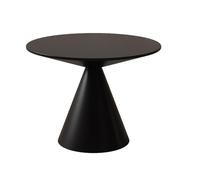 MESCXTY Modern Center End Tables Coffee Table,Iron Hourglass Round Side Table,Small Sofa Bedside Table Tea Table,for Living Room Reception Room Sofa Parlor Office Couch(L, Black)
