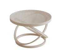 MESCXTY Modern Round Coffee Table,Small Glass End Table with Metal Frame and Tempered Glass,Accent Furniture for Living Room Indoor Home Office(70x45cm, B)
