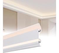 MESCXTY Profilo di Alluminio per Illuminazione a LED con diffusore e connettore angolare per Home Theater - 6 m/19,6 Piedi