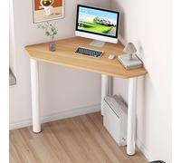 MESCXTY Scrivania angolare per Computer, Tavolo Triangolare Compatto per Ufficio Domestico, scrivania da Studio, postazione di Lavoro, salvaspazio per Piccoli spazi(60x60x74cm(24x24x29inch), Beige)