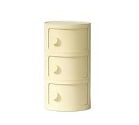 MESCXTY Small Bathroom Cabinet, Side Tables Bedroom, Cute Bedside Table with Storage, Modern Style for Living Room Bedroom Bathroom(Yellow,3 Tiers)