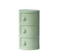MESCXTY Small Bathroom Cabinet, Side Tables Bedroom, Cute Bedside Table with Storage, Modern Style for Living Room Bedroom Bathroom(Green,3 Tiers)