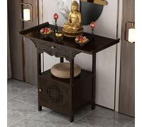 MESCXTY Tavolo Altare in bambù, mobiletto per nicchia del Buddha Cinese, Tavolo da Meditazione Personale con Altare per offerte di Preghiera, Stabile e salvaspazio (66 cm/26 Pollici)