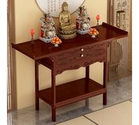 MESCXTY Tavolo da Meditazione con Contenitore, cassetto per santuario in Stile Cinese, Tavolo per offerte con Statue di Buddha intagliate, per Case, templi, Sale ancestrali (Rosso, 66 cm/26 Pollici)