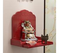 MESCXTY Tavolo da Meditazione per nicchie di Buddha Personali Cinesi da Parete, mensola per Altare in Stile Nuovo, Tavolo per Statue da Parete, Altare Personale da Parete (D, 32 cm/12,6 Pollici)