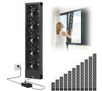 MESCXTY Ventilatore Verticale da Finestra con velocità Regolabile - Retrattile, Scorrevole, Impermeabile, in Metallo, per soffitte e Ambienti Caldi (60-65 cm)