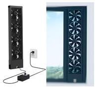 MESCXTY Ventilatore Verticale da Finestra, Retrattile da 5 cm, Silenzioso, Sottile, Senza Fori, per finestre scorrevoli, casa, Camera da Letto, Cucina, Bianco 65~70 cm