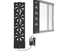 MESCXTY Ventilatore Verticale da Finestra Senza Fori, 35-160 cm, Silenzioso, Retrattile da 5 cm, velocità Regolabile da 0 a 2800 Giri/min per finestre scorrevoli e a Battente (13,78-15,75 Pollici)