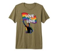 Mese dei Diritti della Bandiera Arcobaleno Gay LGBTQ Pride L'Amore è Amore Maglietta Premium