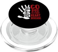 Mese del cuore americano - Diventa rosso per la consapevolezza delle malattie cardiache PopSockets PopGrip per MagSafe