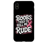 Mese del nastro rosa dei sopravvissuti del combattente del cancro al seno divertente Custodia per iPhone XS Max